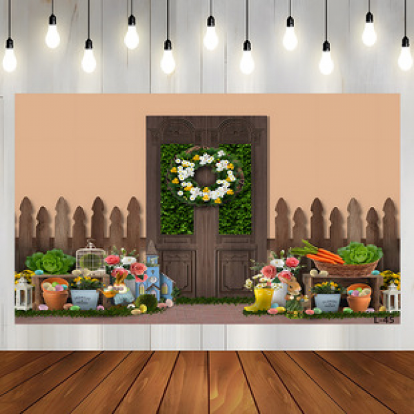 Cross border manufacturer direct sales live broadcast background cloth decorative cloth hanging wall blanket beach towel tapestry wooden door series