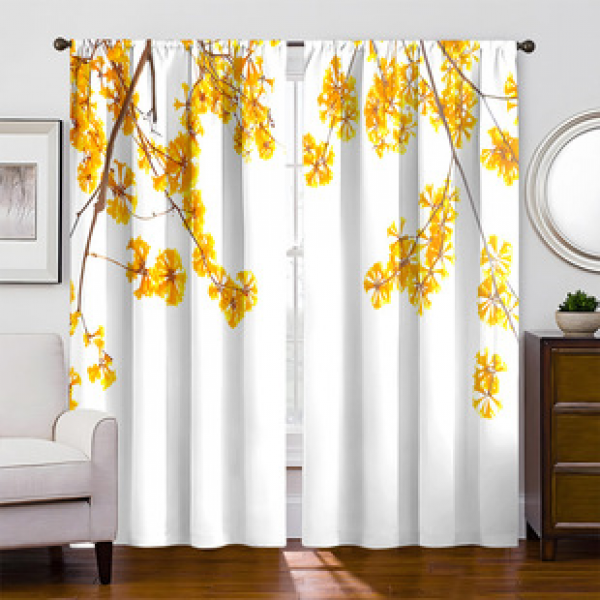 2pcs New Luxury Background Pattern Cross border Manufacturer Supply Living Room Bedroom Digital Printing High Precision Curtains