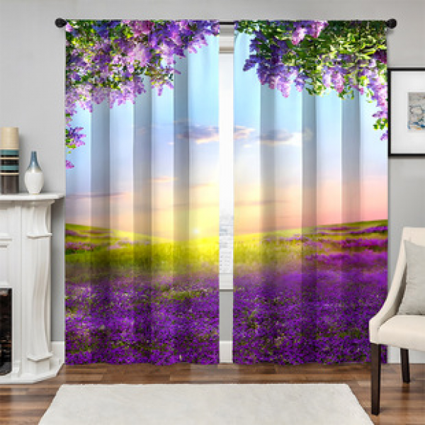 2pcs New Arched Wreath Pattern Curtains Cross border Manufacturer Supply Living Room Bedroom 3D Digital Printing High Precision