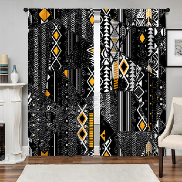 2pcs New Color Pattern Background Curtains Cross border Manufacturer Supply Living Room Bedroom 3D Digital Printing High Precision