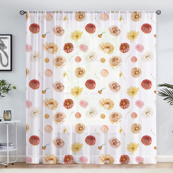 1pc Creative Flower Pattern Curtain 3D Digital Printing Manufacturer Supply Cross border Amazon WISH Fabric Curtain