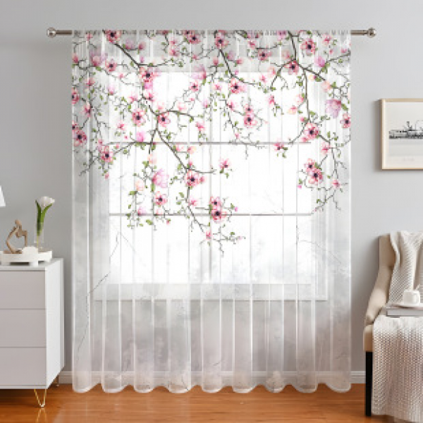 1pc Flower Window Screen 3D Digital Printing Manufacturer Supply Cross border Amazon WISH Fabric Window Screen
