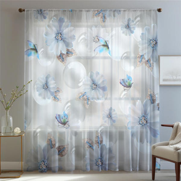 1pc Art Pattern Window Screen 3D Digital Printing Manufacturer Supply Cross border Amazon WISH Fabric Window Screen