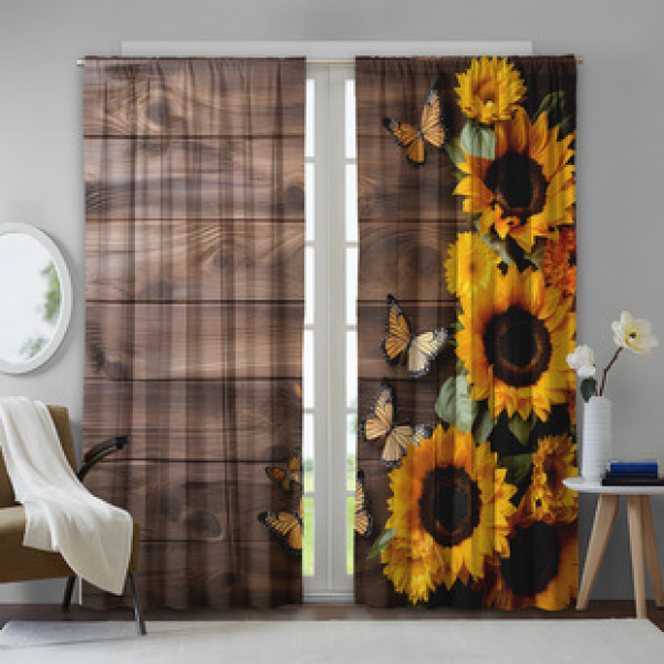 2PCS Flower Character Curtain Factory OEM 3D Digital Printing Cross border Amazon Curtain Hot Selling Pattern