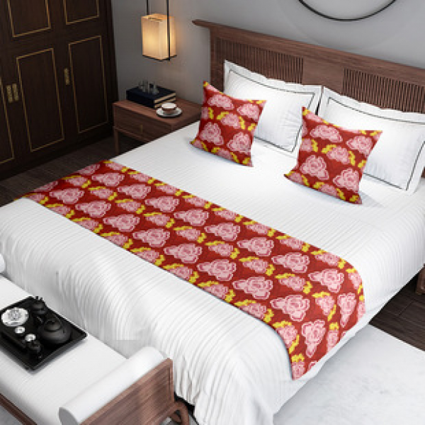 Cross border creative flowers, Japanese style bed end towels, bed flags, hotel guests, spot goods, factory direct sales
