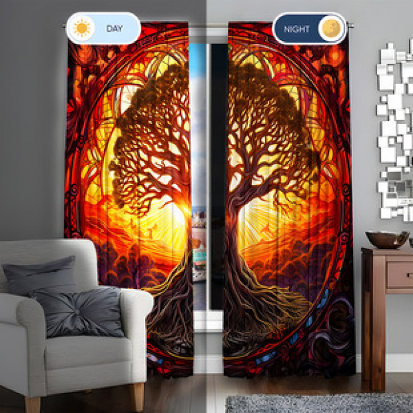 2PCS Flower Character Curtain Factory OEM 3D Digital Printing Cross border Amazon Curtain Hot Selling Pattern