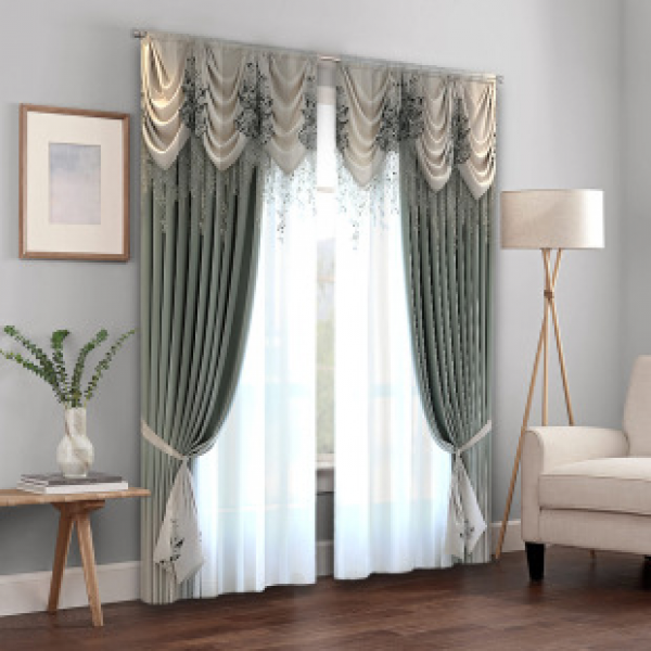 2PCS Flower Character Curtain Factory OEM 3D Digital Printing Cross border Amazon Curtain Hot Selling Pattern