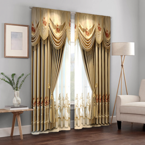 2PCS Flower Character Curtain Factory OEM 3D Digital Printing Cross border Amazon Curtain Hot Selling Pattern