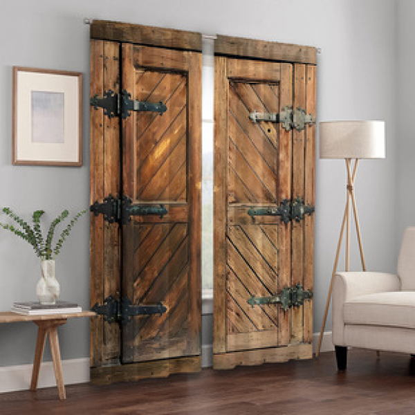 2PCS Flower Character Curtain Factory OEM 3D Digital Printing Cross border Amazon Curtain Hot Selling Pattern