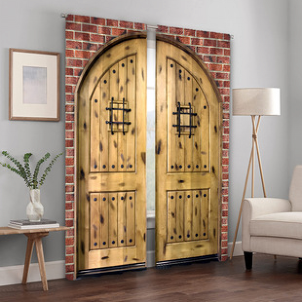 2PCS Flower Character Curtain Factory OEM 3D Digital Printing Cross border Amazon Curtain Hot Selling Pattern