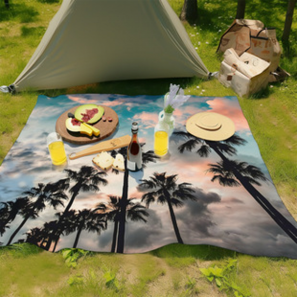 Cross border beach mat, quick drying, waterproof and moisture-proof mat, outdoor picnic mat, camping blanket