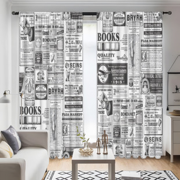 2PCS Flower Character Curtain Factory OEM 3D Digital Printing Cross border Amazon Curtain Hot Selling Pattern