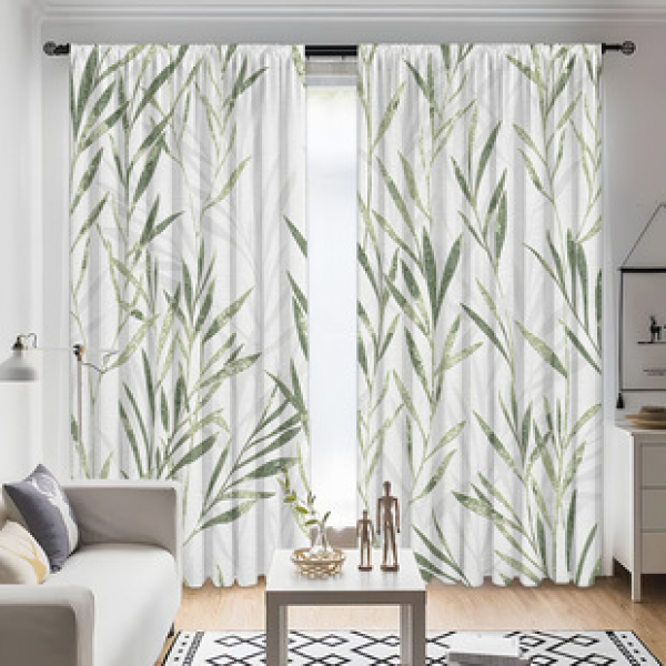 2PCS Flower Character Curtain Factory OEM 3D Digital Printing Cross border Amazon Curtain Hot Selling Pattern