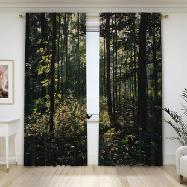 2PCS Flower Character Curtain Factory OEM 3D Digital Printing Cross border Amazon Curtain Hot Selling Pattern