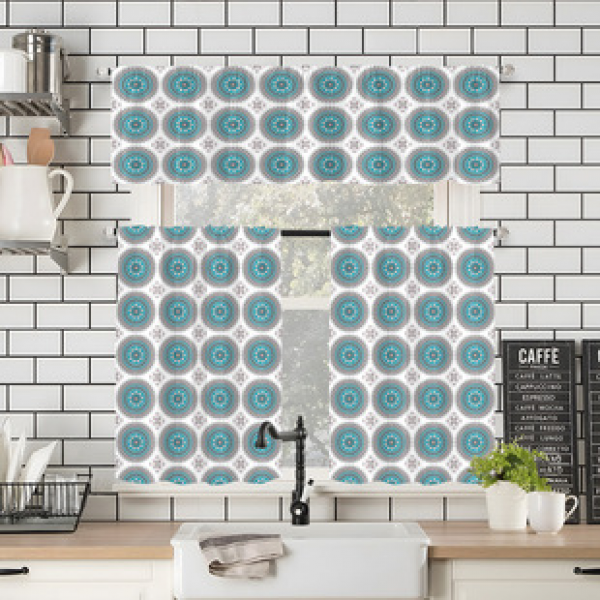 Manufacturer provides direct supply to cross-border e-commerce platforms, digital printing flowers, kitchen small windows, boutique short curtains, and factory outsourcing