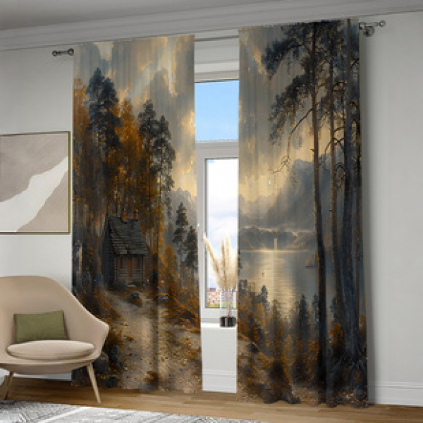 2PCS Flower Character Curtain Factory OEM 3D Digital Printing Cross border Amazon Curtain Hot Selling Pattern