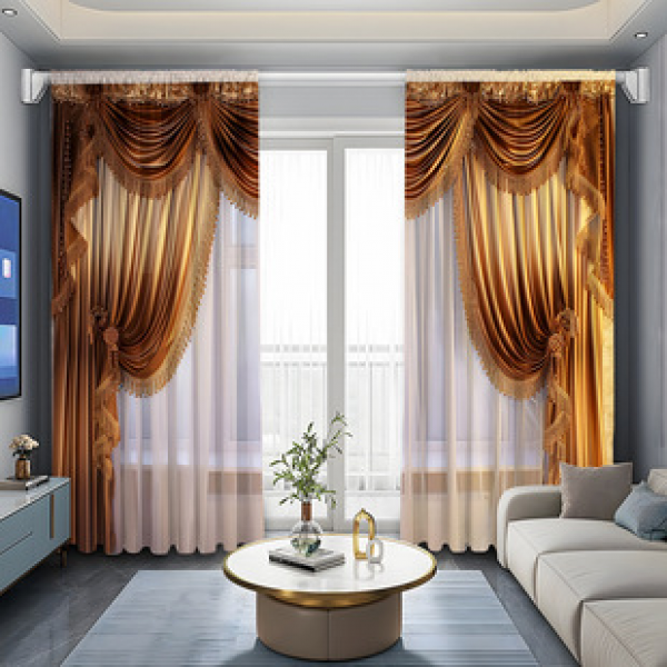 2PCS curtain factory distributes 3D digital printing cross-border Amazon curtain hot selling patterns