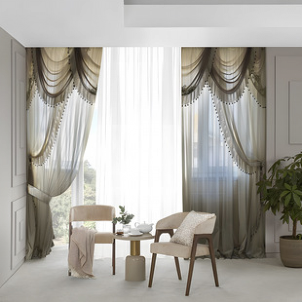 2PCS curtain factory distributes 3D digital printing cross-border Amazon curtain hot selling patterns