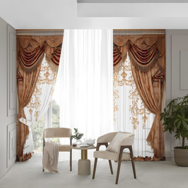 2PCS curtain factory distributes 3D digital printing cross-border Amazon curtain hot selling patterns