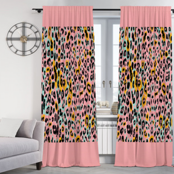 2PCS Flower Character Curtain Factory OEM 3D Digital Printing Cross border Amazon Curtain Hot Selling Pattern