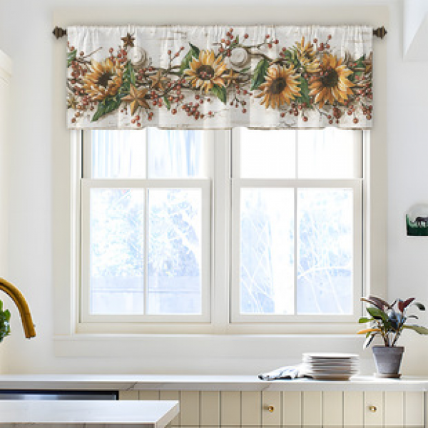 1pcs Kitchen Short Curtain Cartoon Pattern Cross border Hot Selling Factory Direct Supply 3D Digital Printing Waterproof and Oil proof