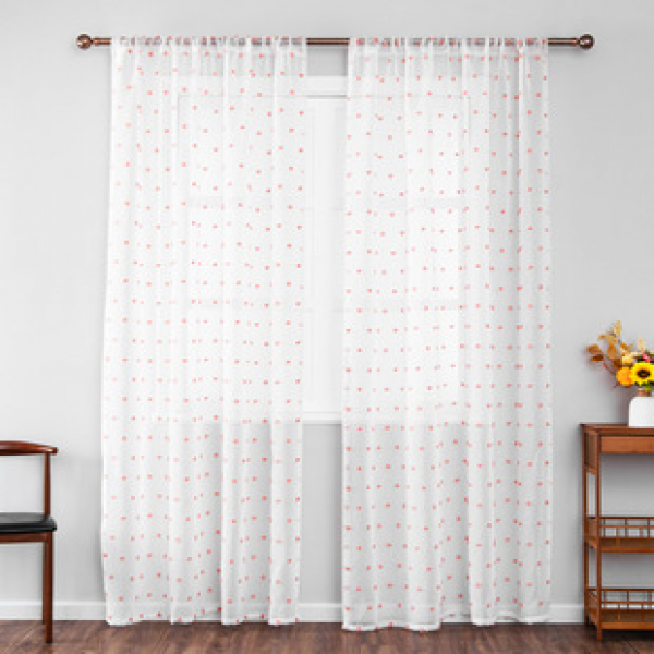 2PCS Colorful Ball Curtains Factory Outsources Cross border Amazon Curtains Hot Selling Patterns