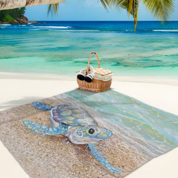 Cross border beach mat, quick drying, waterproof and moisture-proof mat, outdoor picnic mat, camping blanket