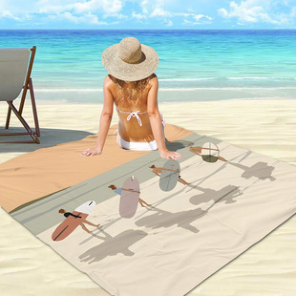 Cross border beach mat, quick drying, waterproof and moisture-proof mat, outdoor picnic mat, camping blanket