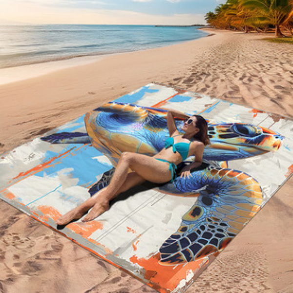 Cross border beach mat, quick drying, waterproof and moisture-proof mat, outdoor picnic mat, camping blanket