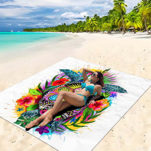 Cross border beach mat, quick drying, waterproof and moisture-proof mat, outdoor picnic mat, camping blanket