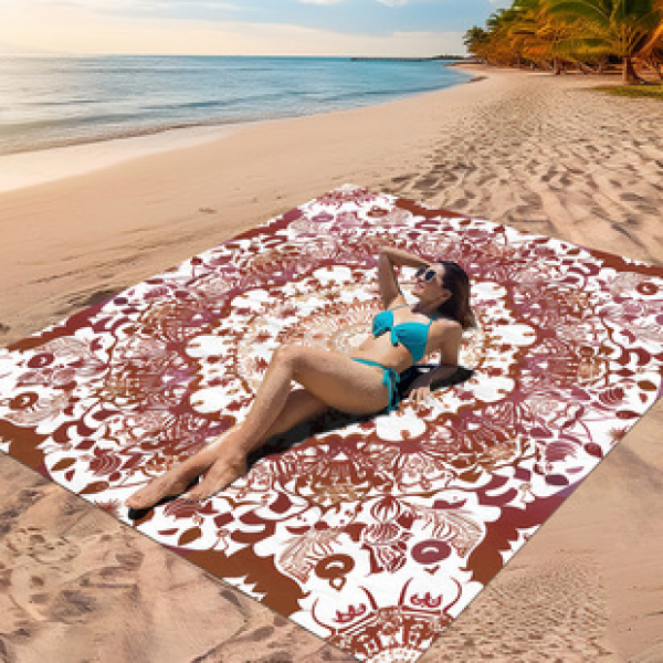 Cross border beach mat, quick drying, waterproof and moisture-proof mat, outdoor picnic mat, camping blanket