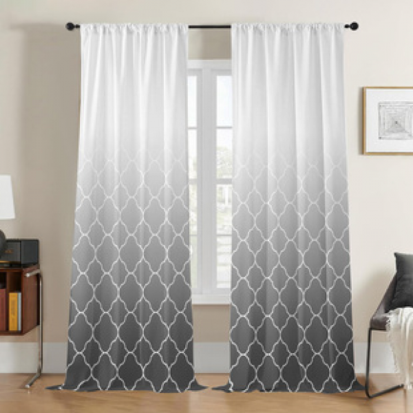 2PCS Flower Character Curtain Factory OEM 3D Digital Printing Cross border Amazon Curtain Hot Selling Pattern