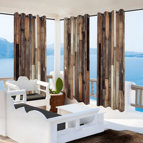 Cross border Foreign Trade Outdoor Waterproof Curtains and Window Screens Cross border Amazon Modern Pavilions Sunscreen Forest Series