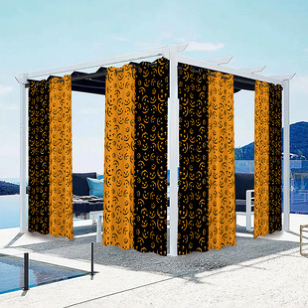 Cross border Foreign Trade Outdoor Waterproof Curtains and Window Screens Cross border Amazon Modern Pavilions Sunscreen Forest Series