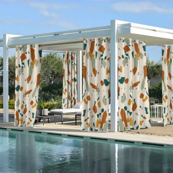 Cross border Foreign Trade Outdoor Waterproof Curtains and Window Screens Cross border Amazon Modern Pavilions Sunscreen Forest Series