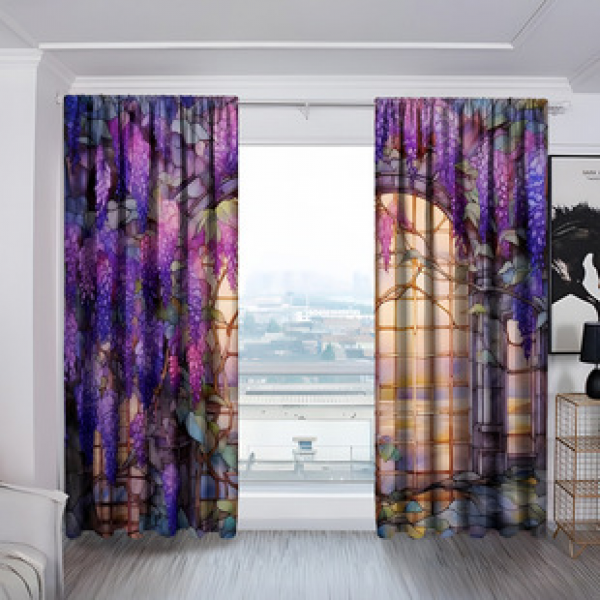 2PCS City Scene Curtain Factory Delivers 3D Digital Printing Cross border Amazon Curtain Hot Selling Pattern