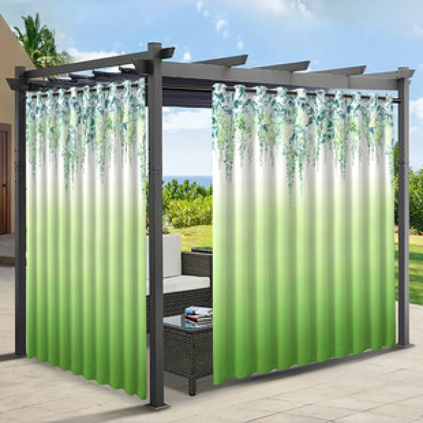 Cross border Foreign Trade Outdoor Waterproof Curtains and Window Screens Cross border Amazon Modern Pavilions Sunscreen Forest Series