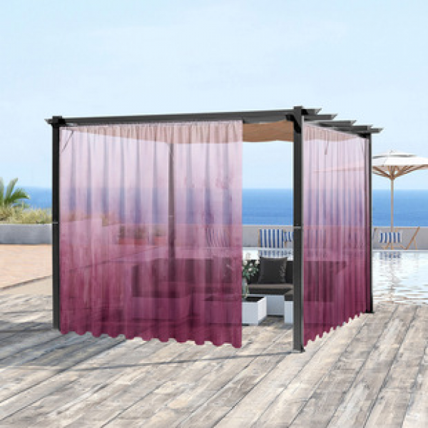 1pc new floral pattern window screen 3D digital printing manufacturer direct sales bedroom living room decoration pole through window screen