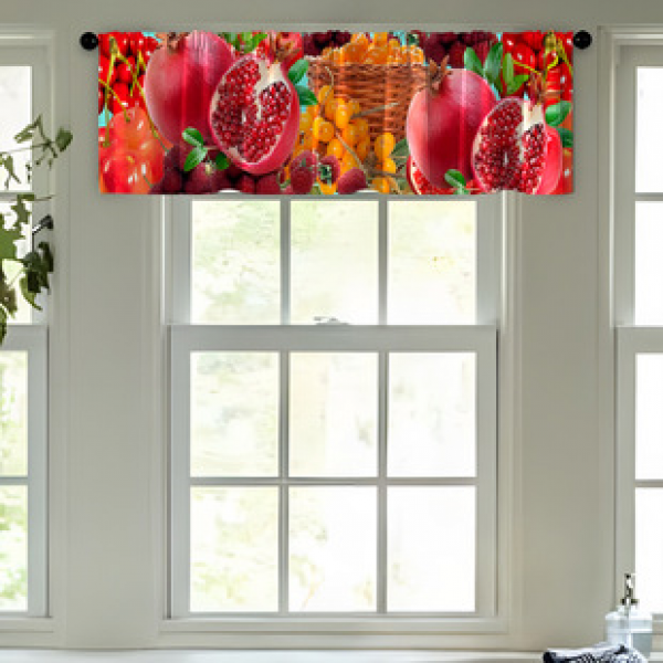 1PC multi-color pattern short curtain kitchen curtain half curtain cross-border small window decoration polyester cotton