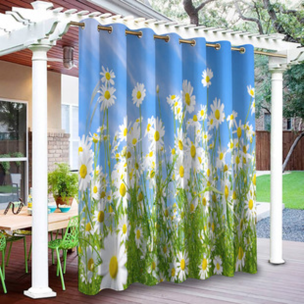 Cross border Foreign Trade Outdoor Waterproof Curtains and Window Screens Cross border Amazon Modern Pavilions Sunscreen Forest Series