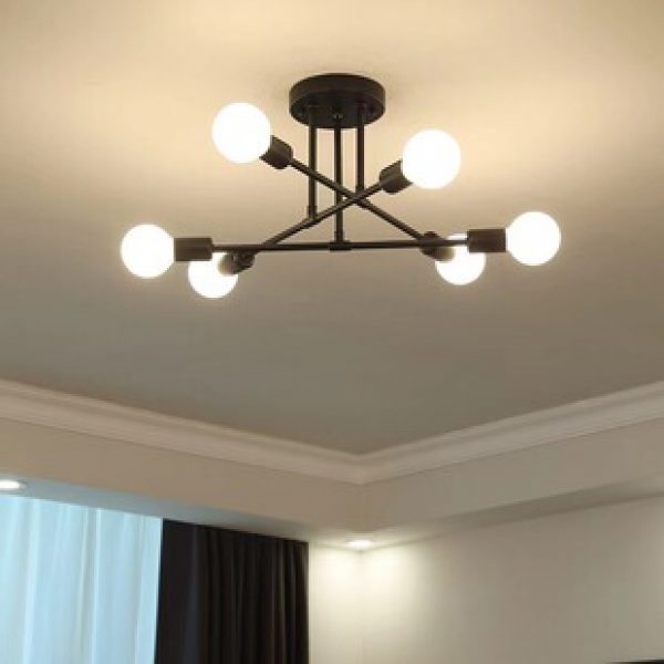 Cross border Nordic living room lighting, dining room bedroom home decoration lighting, LED ceiling light, American black branch chandelier