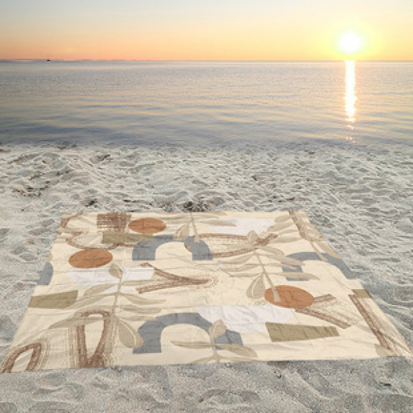Cross border beach mat, quick drying, waterproof and moisture-proof mat, outdoor picnic mat, camping blanket