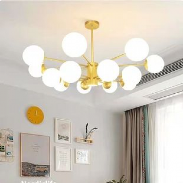 Living room pendant lamp, modern and simple Nordic light luxury pendant lamp, personalized bedroom dining room lamp, internet famous magic bean pendant lamp, lighting fixture