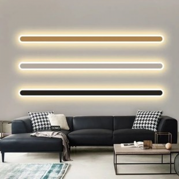 Long strip wall lamp, light luxury bedroom bedside lamp, line lamp, modern minimalist Nordic minimalist living room background wall lamp