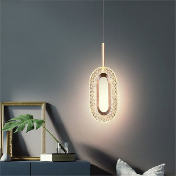 Internet celebrity modern minimalist bedside small hanging creative TV background wall hanging line lamp bedroom long line floating window small pendant light