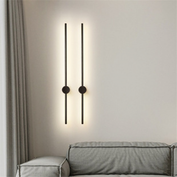 Rotating ultra simple long strip light luxury wall lamp, simple modern living room background wall lamp, Nordic creative bedroom bedside lamp