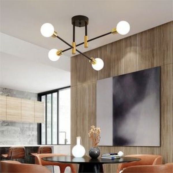 Cross border ceiling light Nordic light luxury simple internet celebrity magic bean light multi head satellite molecular living room main light