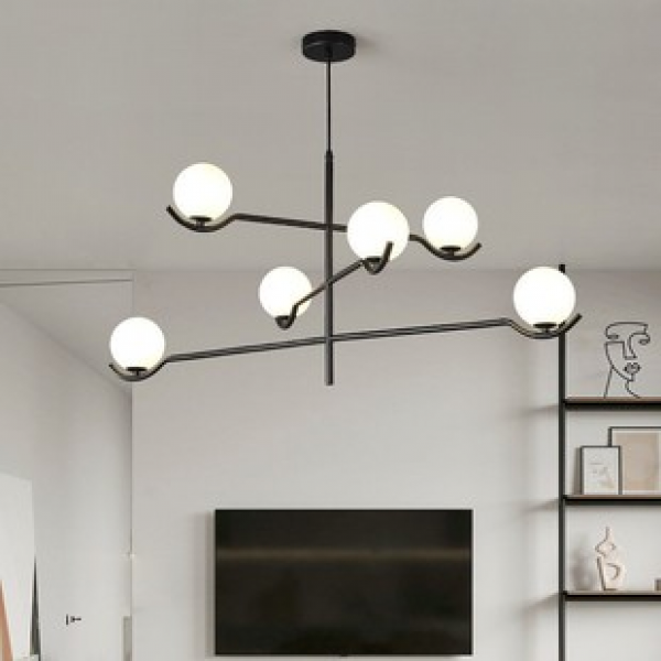 Nordic minimalist magic bean glass living room pendant light, modern minimalist bedroom dining room French internet celebrity molecular designer light