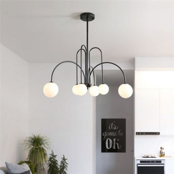 Nordic Line Magic Bean Pendant Designer's Simple Art Pendant for Dining Room Bedroom Modern Atmosphere Living Room Main Light