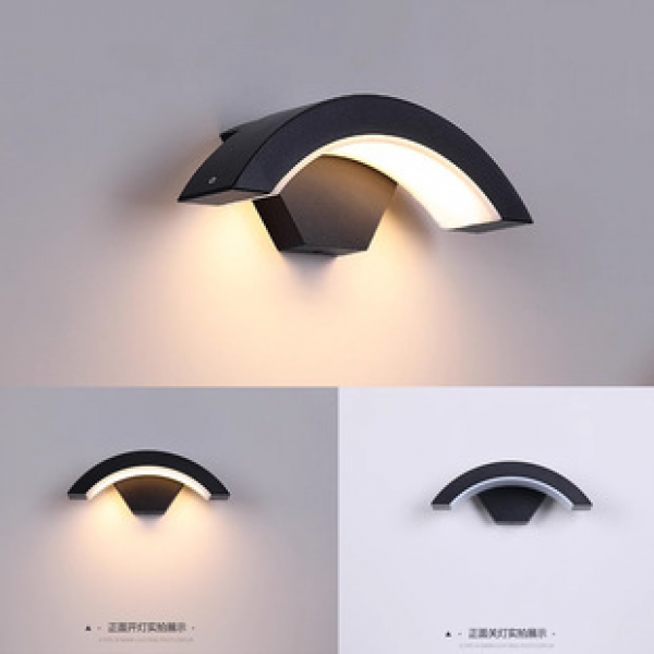 Minimally designed LED outdoor ultra bright wall light, waterproof courtyard light, personalized and creative outdoor sensing balcony entrance light wall